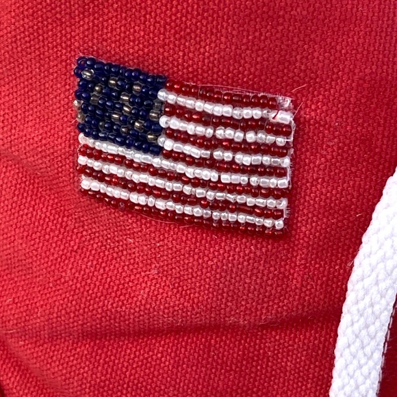 Soda high heel high sneakers with American flag patch Red/White size 9 preloved - Picture 8 of 10